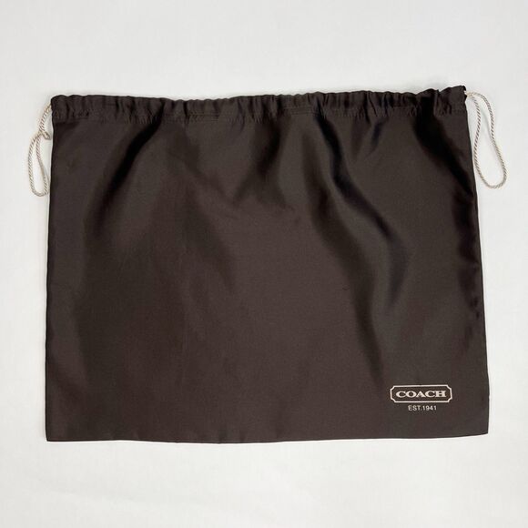 COACH Brown Dust Bag 19” x 15” Protective Storage Travel Drawstring Medium - Picture 1 of 7